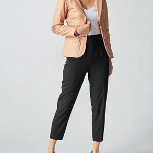 Wanderers Oxford Peach Leather Blazer ~ Size 8